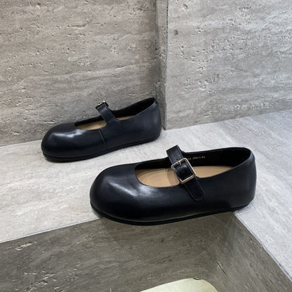 OrthoCare Mary Jane Shoes - Leather Buckle Comfort
