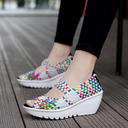 OrthoCare Breathable Printed Wedge Slip-On Flats