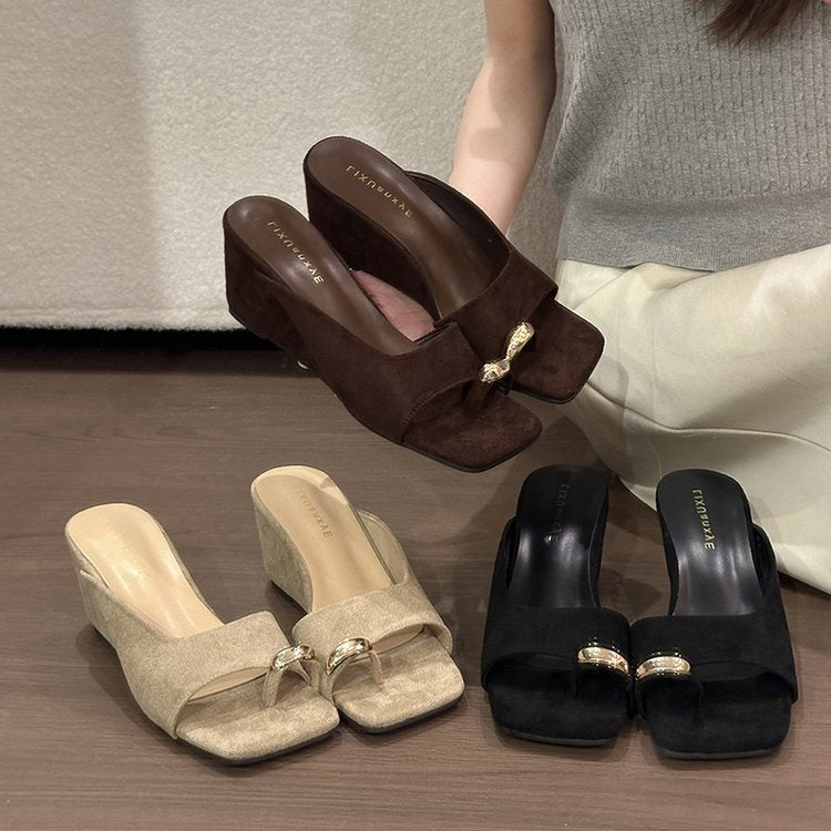 Astraea | Women’s Orthopedic Platform Slide Sandals with Bow Detail