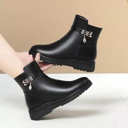 OrthoCare Leather Boots - Non Slip Soft Sole Women