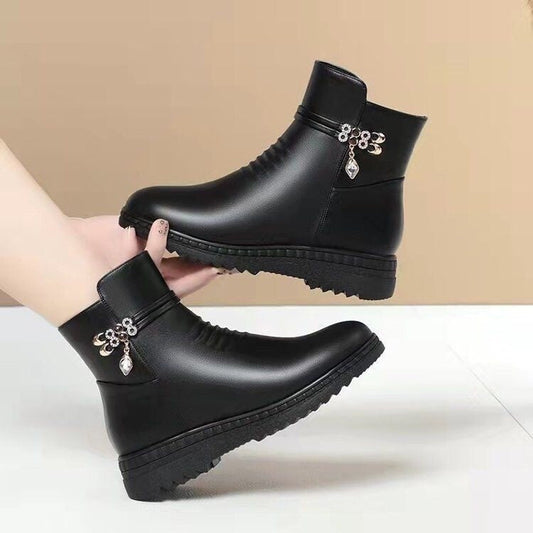 OrthoCare Leather Boots - Non Slip Soft Sole Women