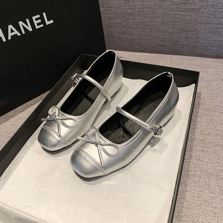 OrthoCare | Metallic Mary Jane Ballet Flats