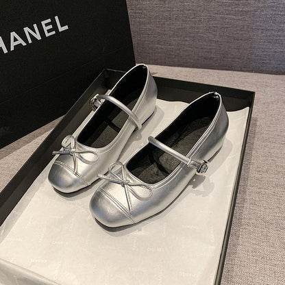 OrthoCare | Metallic Mary Jane Ballet Flats
