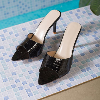 Paloma | Women’s Orthopedic Metallic Open Toe Mule Heels