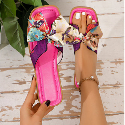 OrthoCare Ribbon Bow Sandals - Unique Summer Elegance