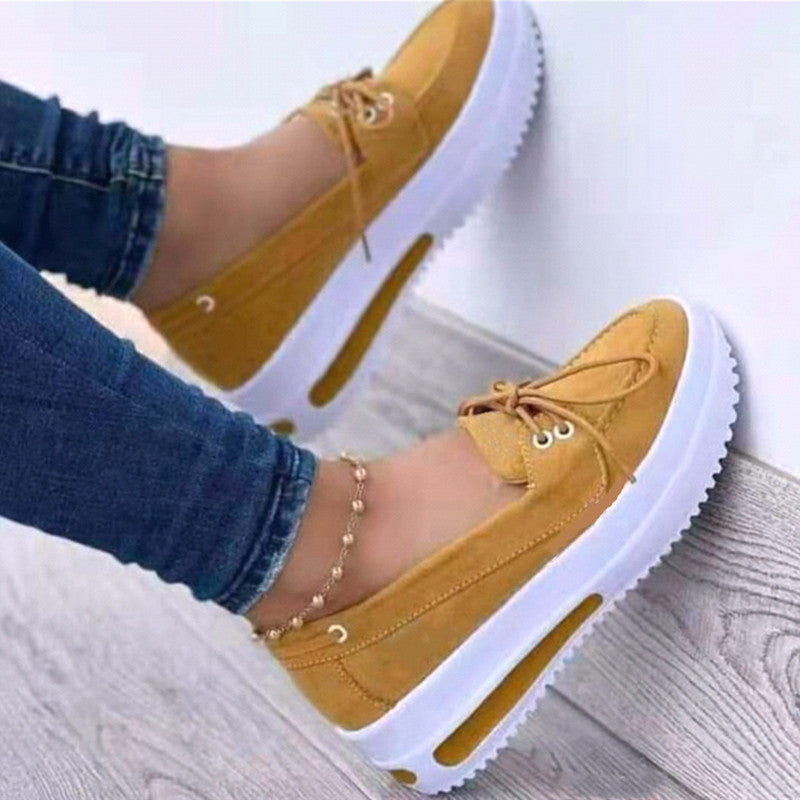 Orthopedic Platform Lace-Up Shoes – Lightweight Cushion Comfort Casual Sneakers