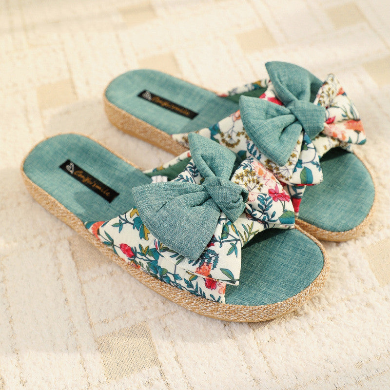Jaselle | Women’s Orthopedic Floral Bow Slide Sandals