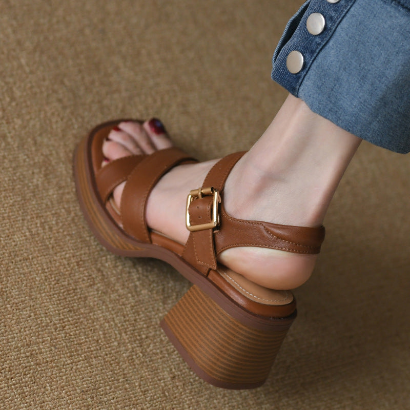 Vianelle | Women’s Orthopedic Crisscross Block Heel Sandals