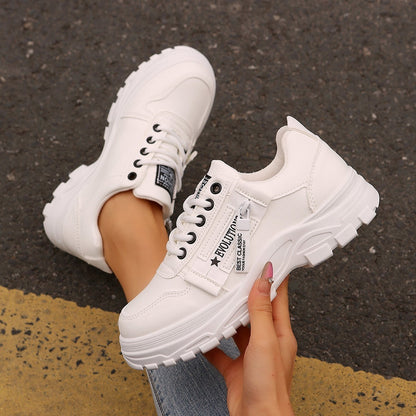 Sara | Orthopedic Lace-up Sneakers With Side-Zipper Design