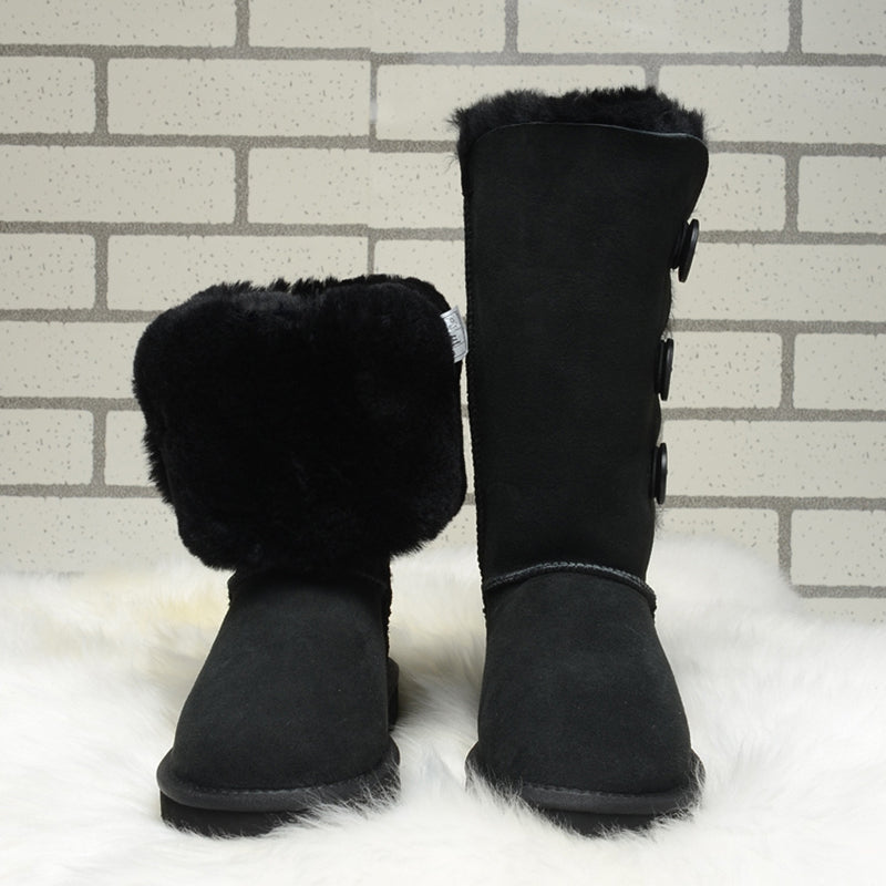 Marlena | Orthopedic Buttoned Foldable Fur Winter Boots