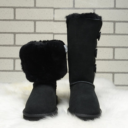 Marlena | Orthopedic Buttoned Foldable Fur Winter Boots