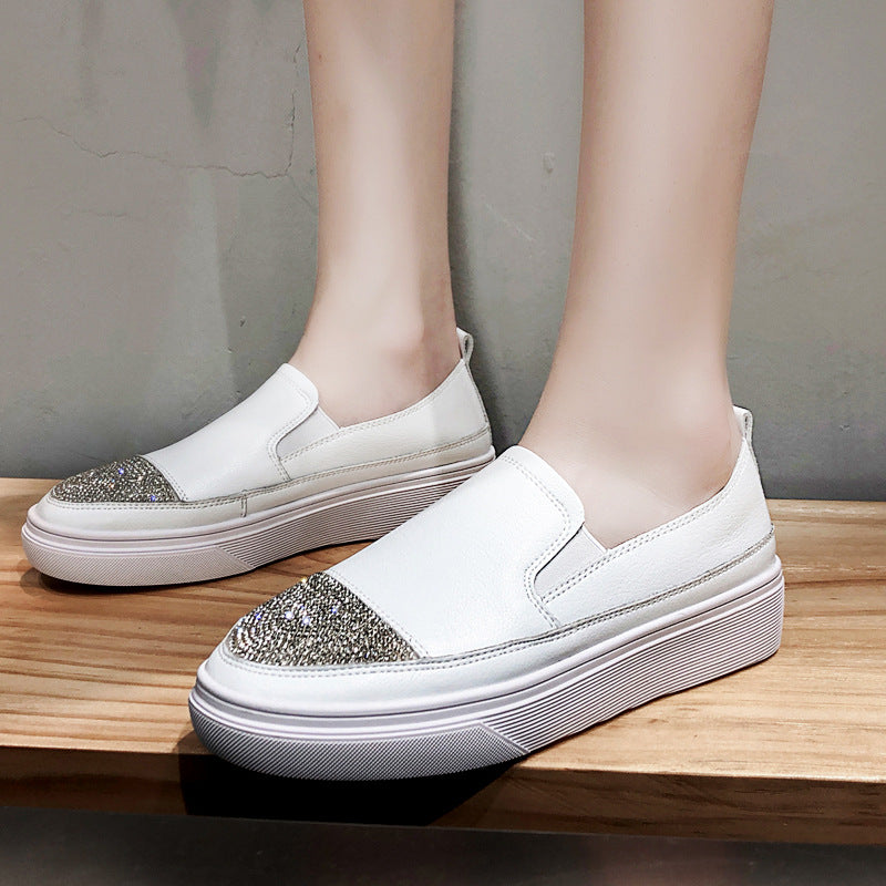 OrthoCare | Platform Slip-On Loafers with Glitter Toe