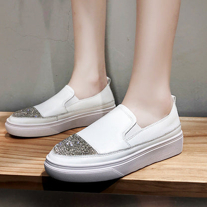 OrthoCare | Platform Slip-On Loafers with Glitter Toe