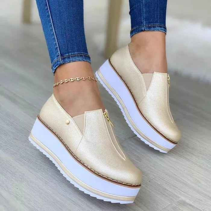 Orthopedic Platform Slip-On Shoes – Cushioned Comfort Lightweight Walking Sneakers