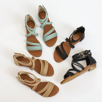 Moonelle | Women’s Orthopedic Boho Gladiator Flat Sandals