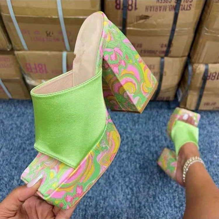 Xandria | Women’s Orthopedic Chunky Block Heel Mule Sandals