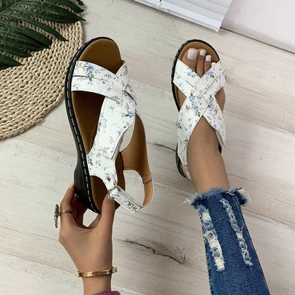 OrthoCare Braided Cross-Strap Sandals