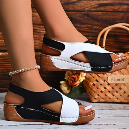 Francesca | Orthopedic Women’s Color Block Open-Toe Slingback Sandals