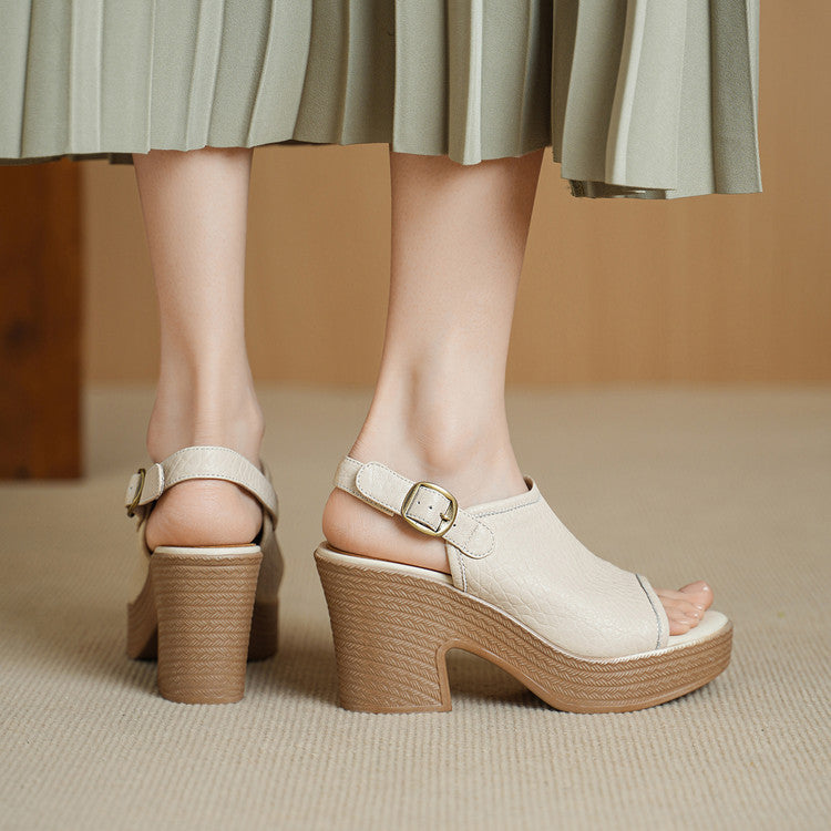 Olympia | Women’s Orthopedic Peep Toe Slingback Block Heel Sandals