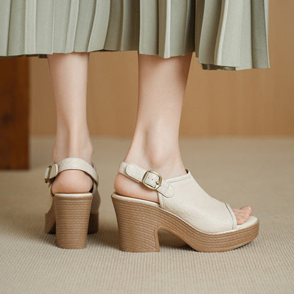 Olympia | Women’s Orthopedic Peep Toe Slingback Block Heel Sandals