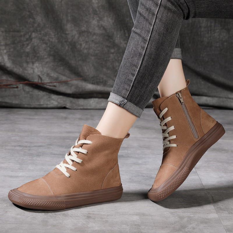 OrthoCare Cowhide Casual Shoes - Square Toe Comfort