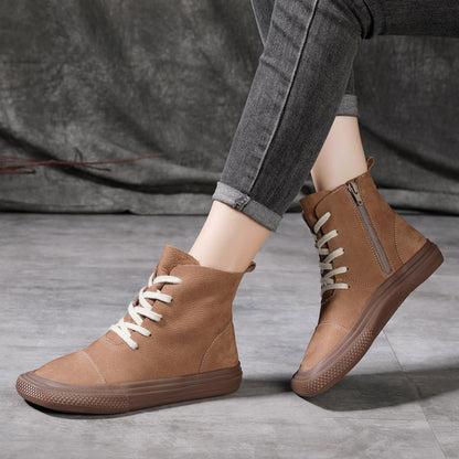 OrthoCare Cowhide Casual Shoes - Square Toe Comfort