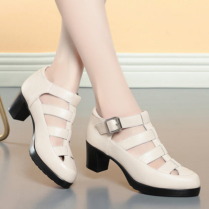 Lumielle | Women’s Orthopedic Cutout Block Heel Mary Jane Shoes