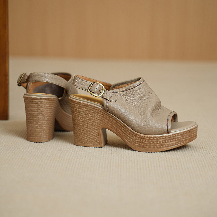 Olympia | Women’s Orthopedic Peep Toe Slingback Block Heel Sandals