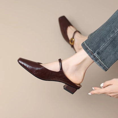 OrthoCare | Square Toe Mary Jane Ballet Flats