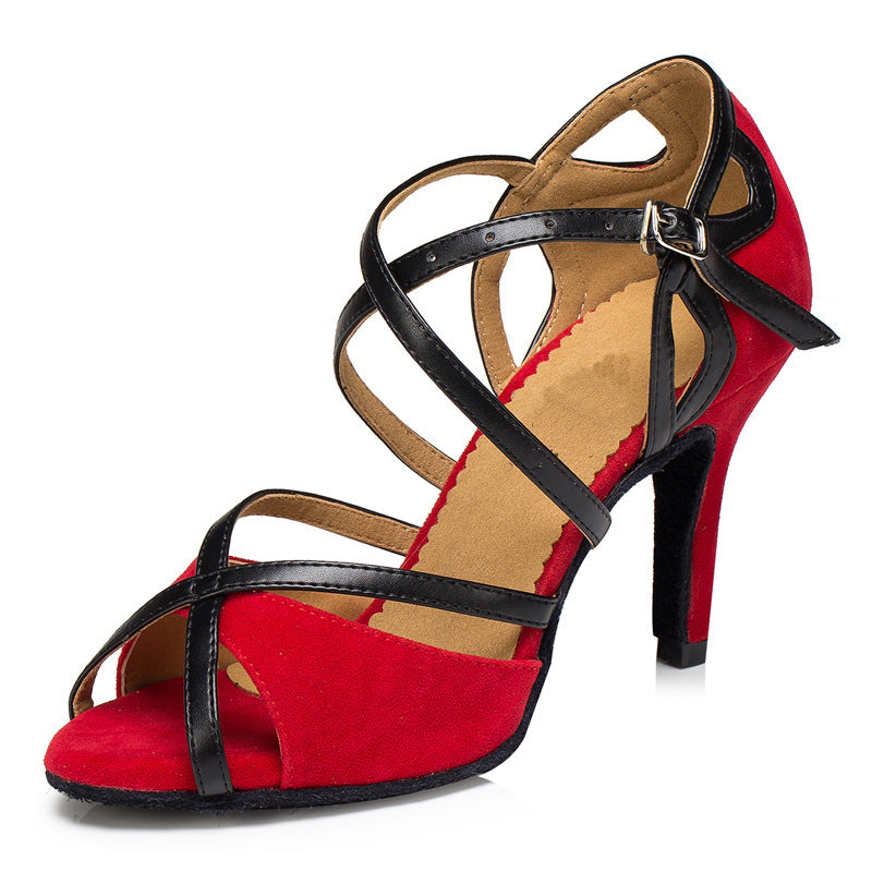 OrthoCare Unique Black Stiletto Heels For Latin Dance And Ballroom