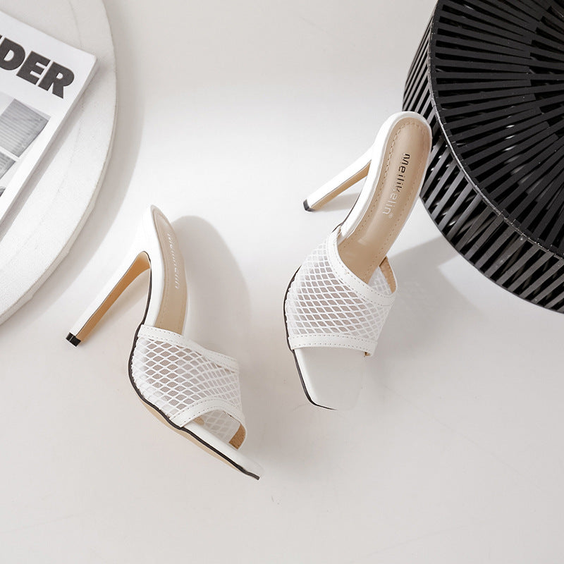 OrthoCare Mesh Heeled Mules - Supportive Comfort