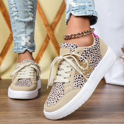 OrthoCare Unique Leopard Print Sneakers For Men And Women - Retro Style