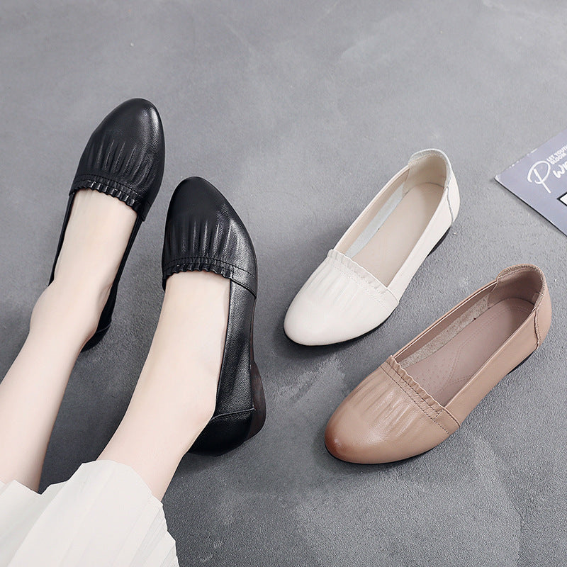 OrthoCare Flat Shoes In Genuine Leather, Unique Elegance