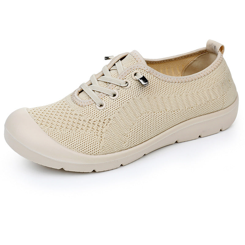 OrthoCare Women’s Knit Lace-Up Sneakers – Lightweight Breathable Comfort Shoes