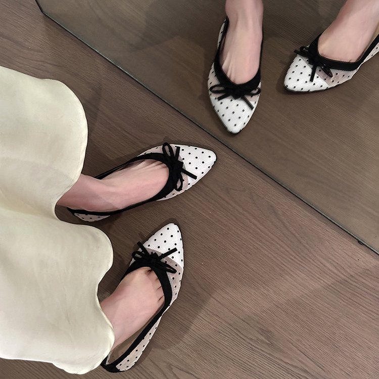 OrthoCare | Sheer Polka Dot Pointed Toe Flats