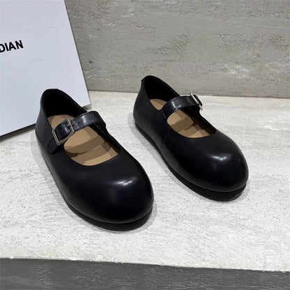 OrthoCare Mary Jane Shoes - Leather Buckle Comfort