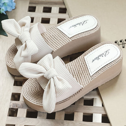 Xylissa | Women’s Orthopedic Bow Knot Platform Slide Sandals