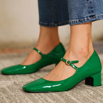 OrthoCare Mid-Heel Pumps - Square Toe Comfort