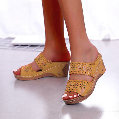 Nimue | Women’s Orthopedic Perforated Wedge Comfort Sandals