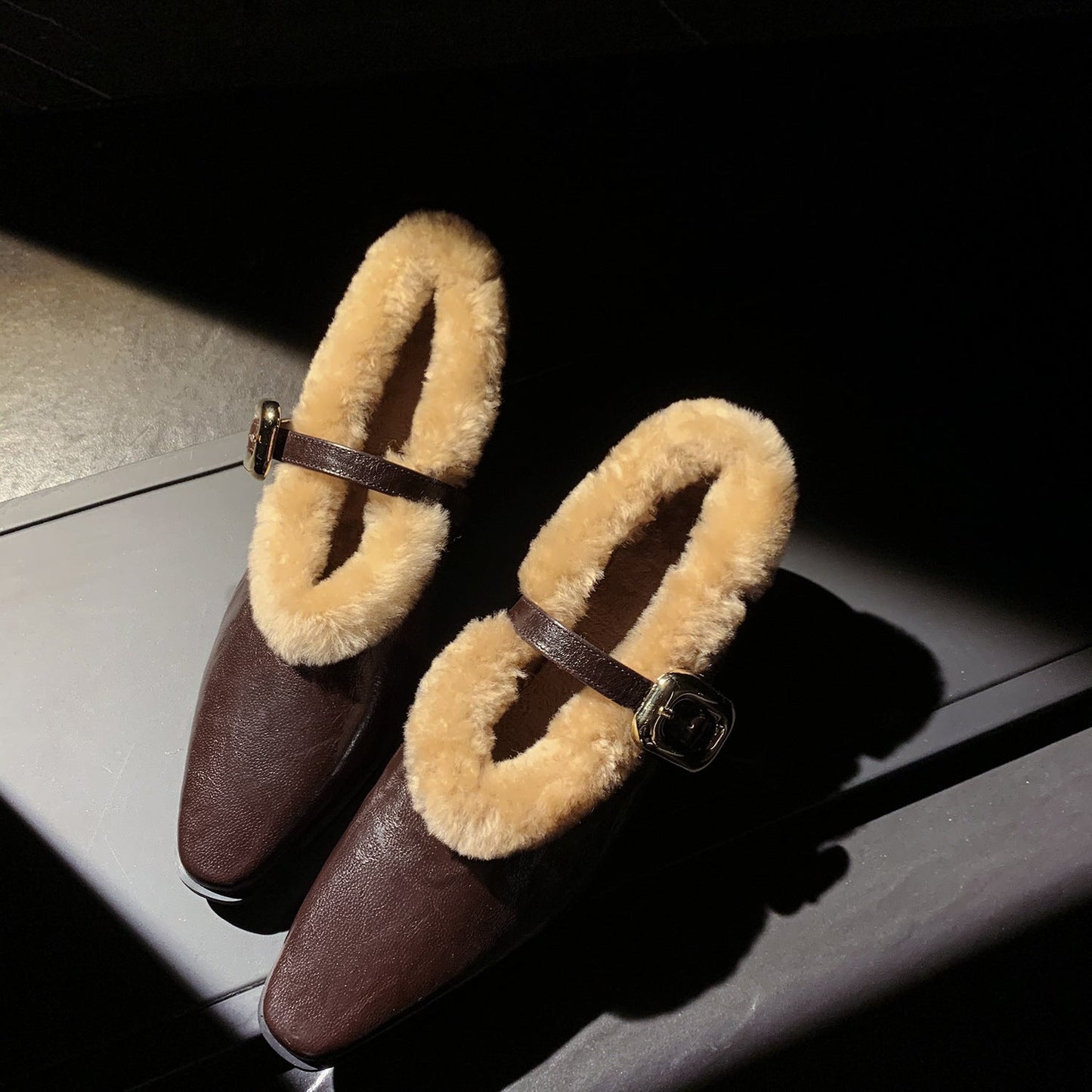 OrthoCare Sheepskin Ankle Shoes - Supportive Strap