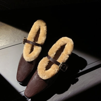OrthoCare Sheepskin Ankle Shoes - Supportive Strap