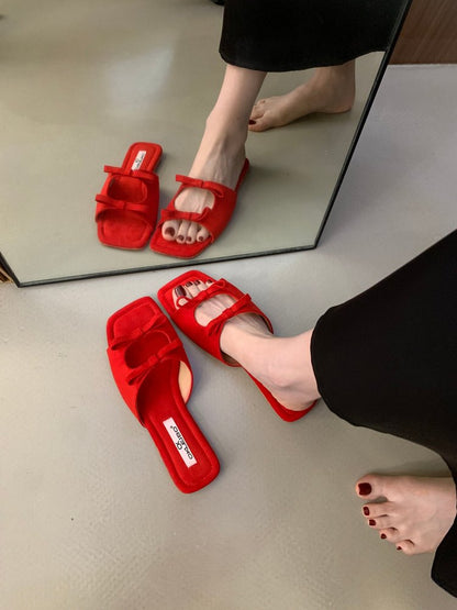 Ondine | Women’s Orthopedic Double Bow Slide Sandals