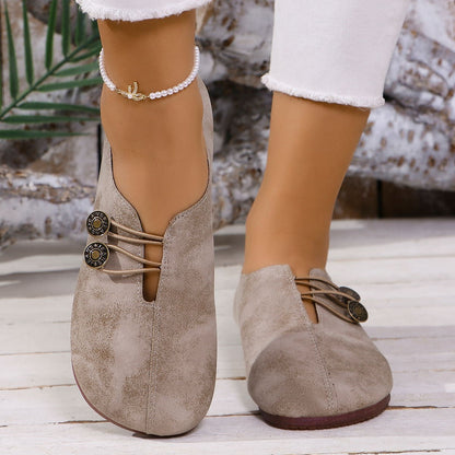 Riviera | Women’s Orthopedic Vintage Button Accent Comfort Loafers