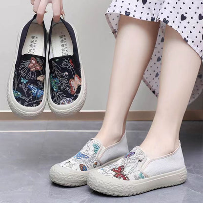 Orthopedic Printed Slip-On Shoes – Lightweight Breathable Everyday Comfort Flats