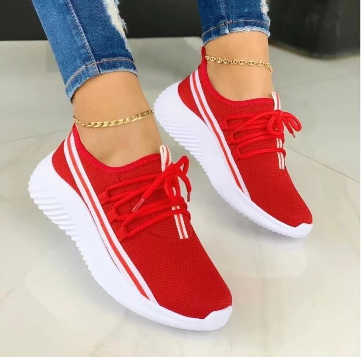 OrthoCare Striped Sneakers - Unique Style And Unmatched Comfort