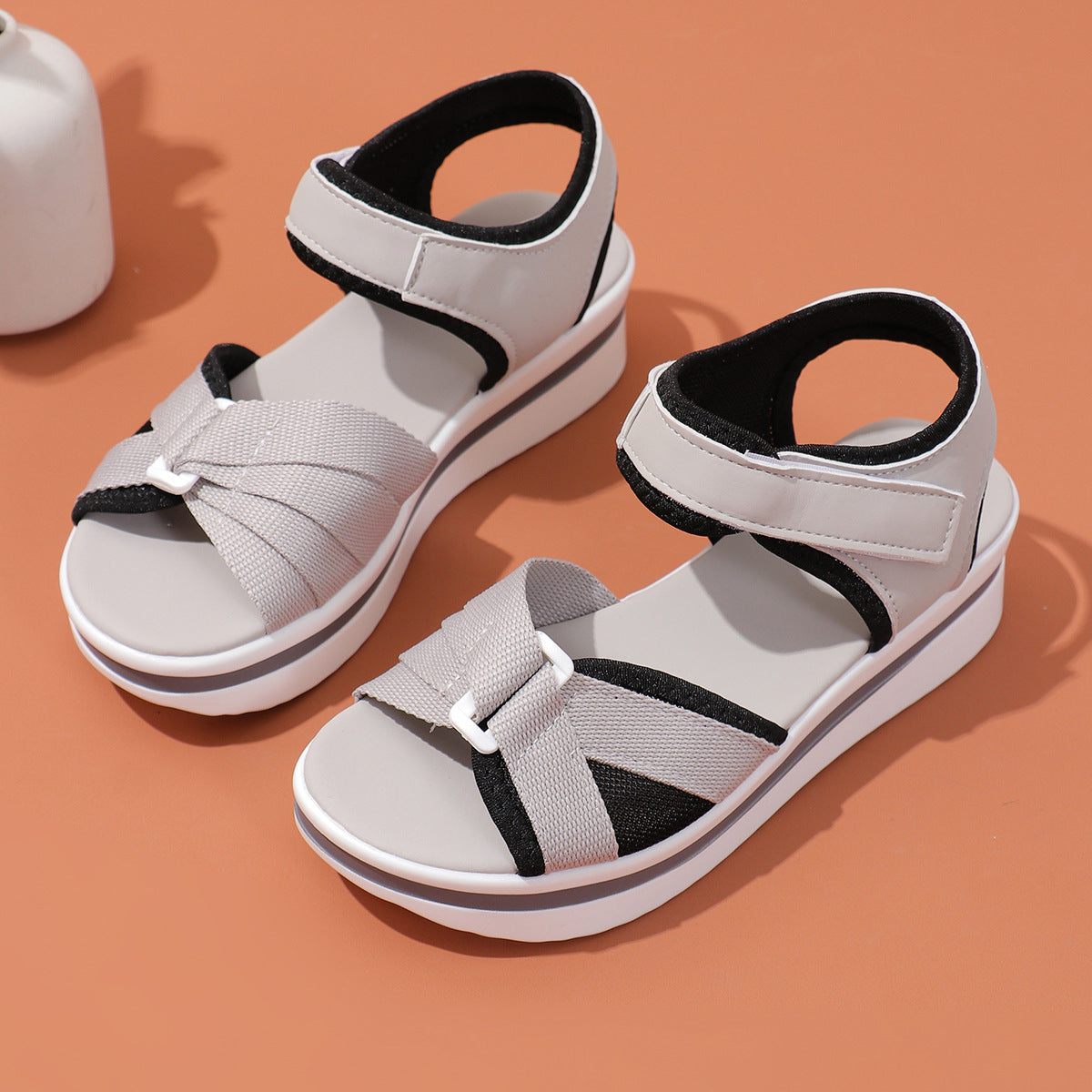 OrthoCare Summer Mesh Sandals With Thick Sole And Velcro