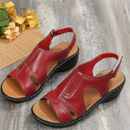 OrthoCare Ankle Strap Sandals - Chunky Heel Comfort