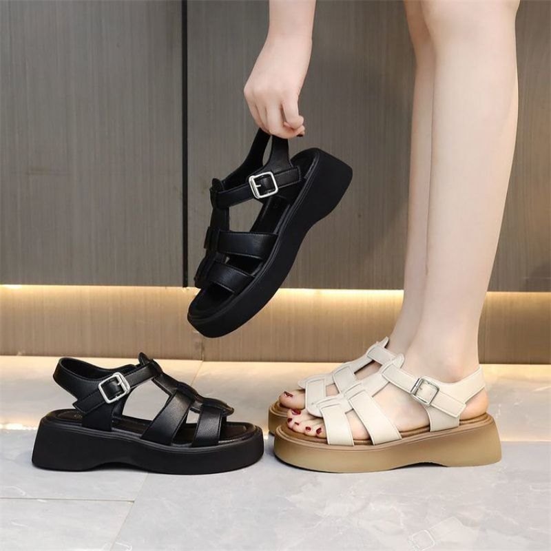 OrthoCare | Chunky Platform Buckle Strap Sandals