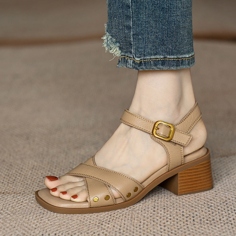 Sable | Women’s Orthopedic Vintage T-Strap Block Heel Sandals