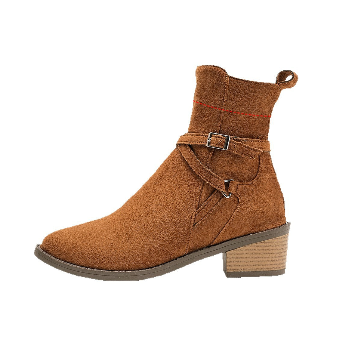 OrthoCare Ankle Boots - Cross-Strap Mid-Heel Comfort